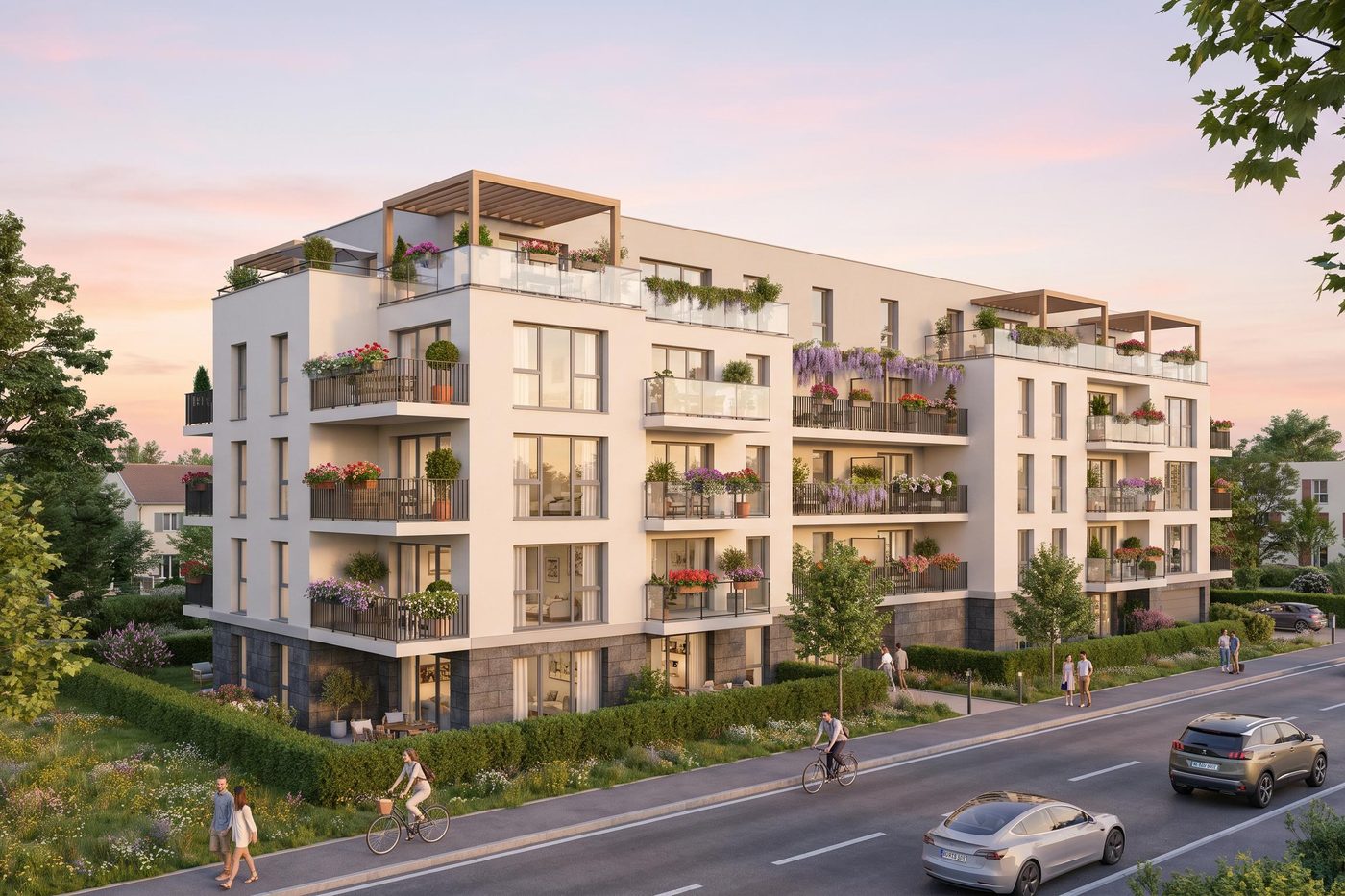 Immeuble de logements collectifs neufs en béton armé